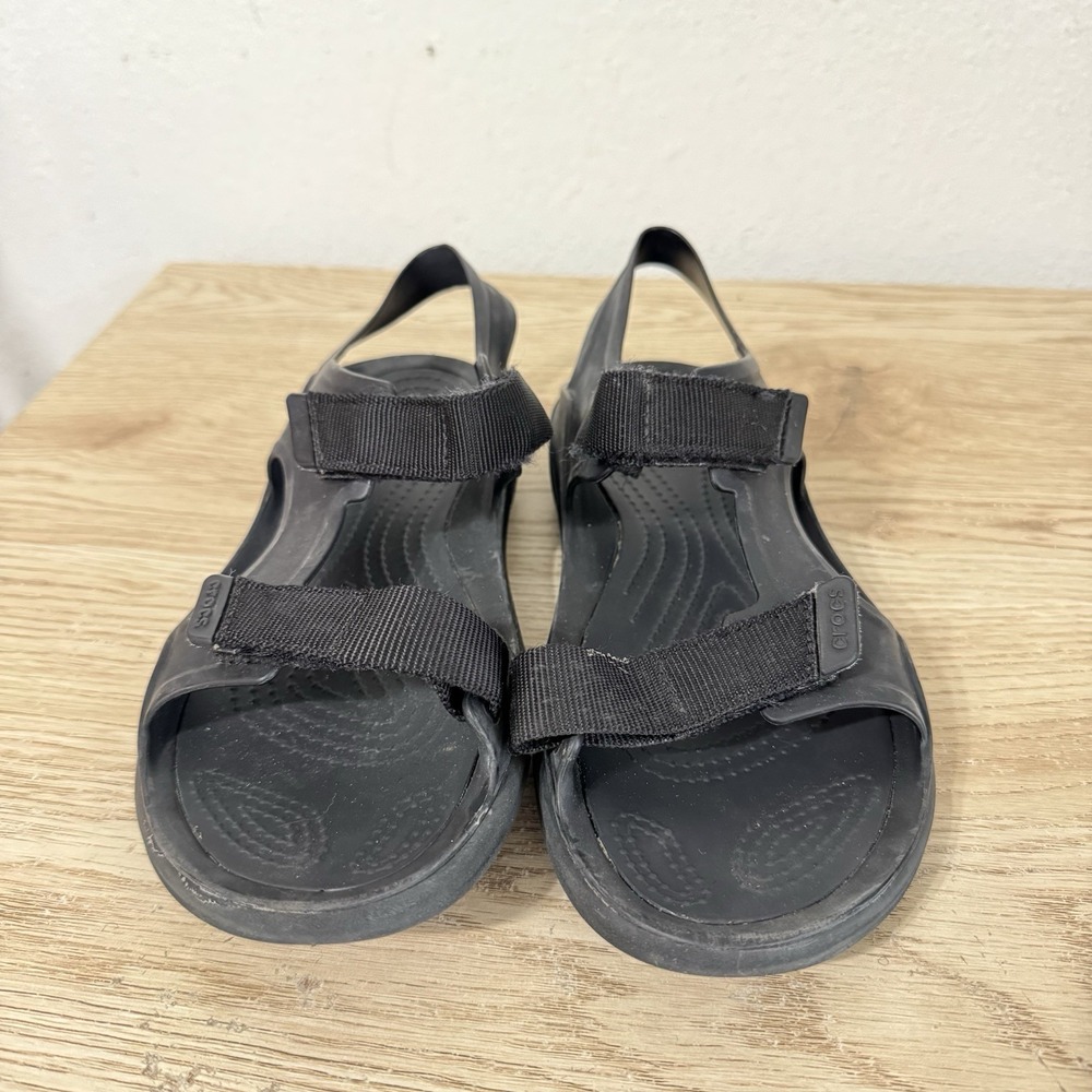 Crocs Swiftwater Expedition Sandals Black Womens Size 8 Strappy‎ Outdoor Hiking